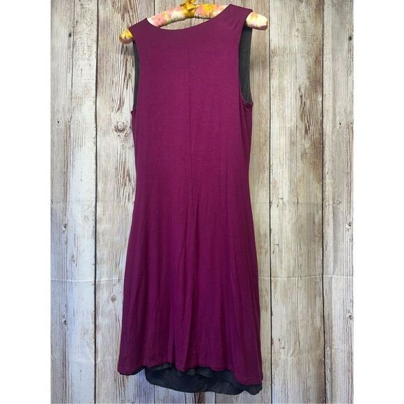 Athleta Dress Inverse Drape Reversible Purple Gray Sleeveless Jersey Size Small - Picture 2 of 7